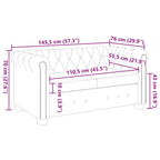 Summit - 2-sitsig Chesterfieldsoffa konstläder brun