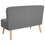 Estate – Soffa 117x55,5x77 cm tyg ljusgrå