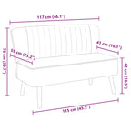 Relisto - Soffa 117x55,5x77 cm tyg grön