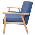 Elegante - 3-sitssoffa tyg blå