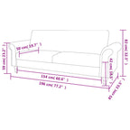 Cloudline - Bäddsoffa 2-sits med armstöd konstmocka brun