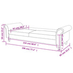 Cloudline - Bäddsoffa 2-sits med armstöd konstmocka brun