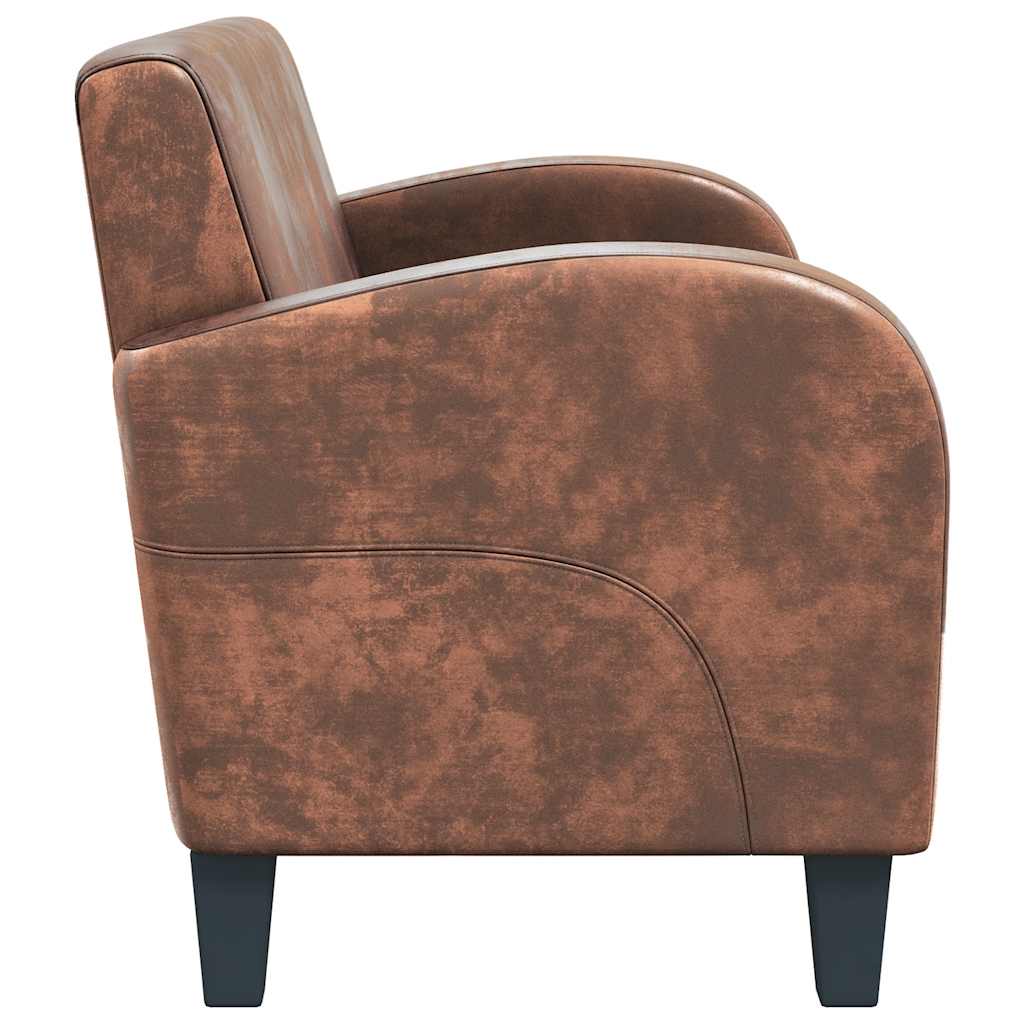 Feather – 2-sitssoffa konstmocka brun