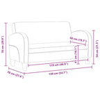 Feather – 2-sitssoffa konstmocka brun