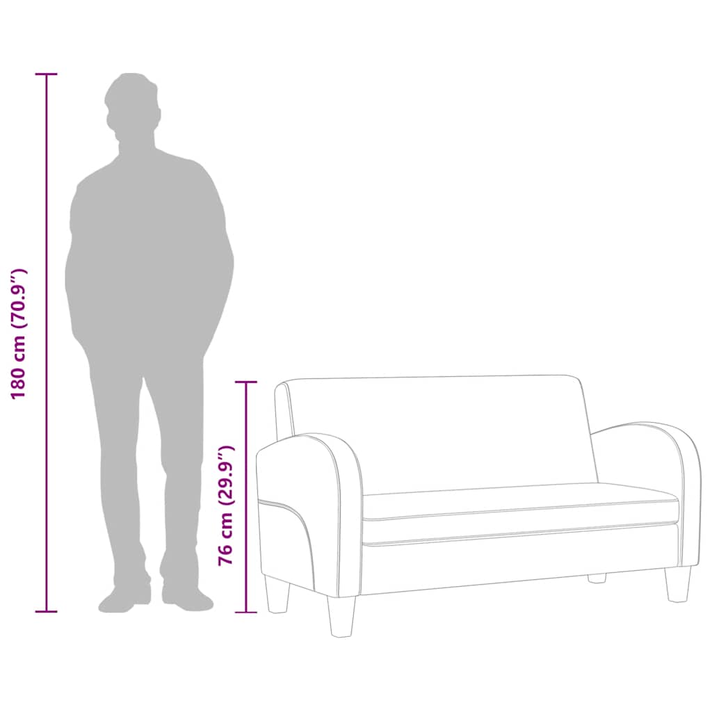 Feather – 2-sitssoffa konstmocka brun