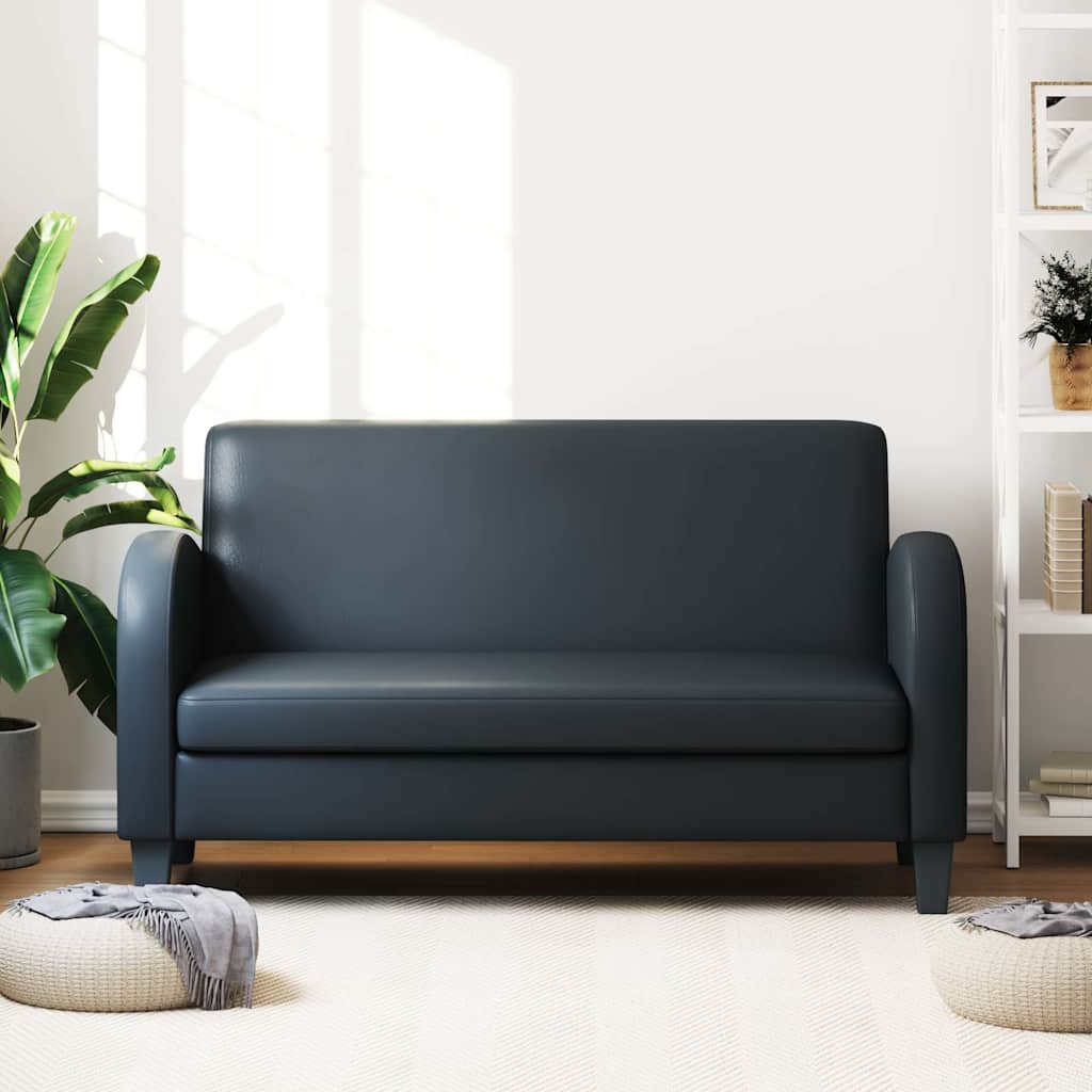 Lovira - 2-sitssoffa i konstläder svart