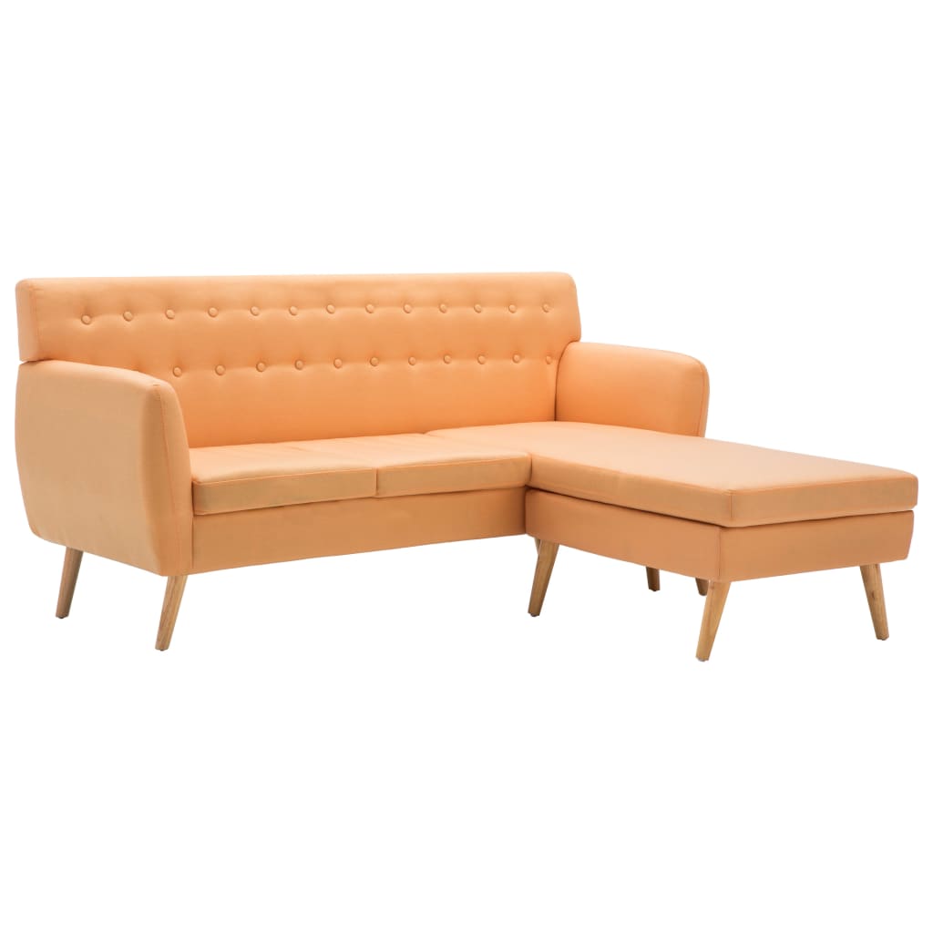 Canne - Soffa L-formad tyg 171,5x138x81,5 cm orange