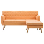 Canne - Soffa L-formad tyg 171,5x138x81,5 cm orange
