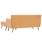 Canne - Soffa L-formad tyg 171,5x138x81,5 cm orange