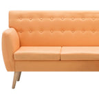 Canne - Soffa L-formad tyg 171,5x138x81,5 cm orange