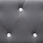 Boulevard – Chesterfieldsoffa 3-sits sammet 199x75x72 cm grå