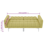 Valluno - Bäddsoffa i tyg grön