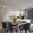 Yalessa - Taklampa med kristallpärlor silver 104 cm E14