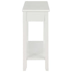 Avlastningsbord vit 110x35x80 cm trä