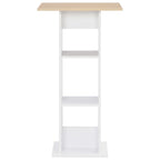 Barbord vit och antracit 60x60x110 cm