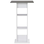 Barbord vit och antracit 60x60x110 cm