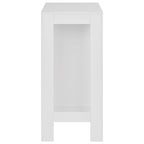 Barbord med hylla vit 110x50x103 cm