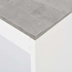 Barbord med hylla vit 110x50x103 cm