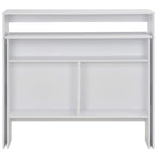 Barbord med 2 bordsskivor vit 130x40x120 cm