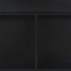 Barbord med 2 bordsskivor svart 130x40x120 cm