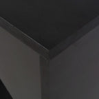 Barbord med flyttbar hylla svart 138x39x110 cm