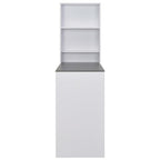 Barbord med skåp vit 115x59x200 cm