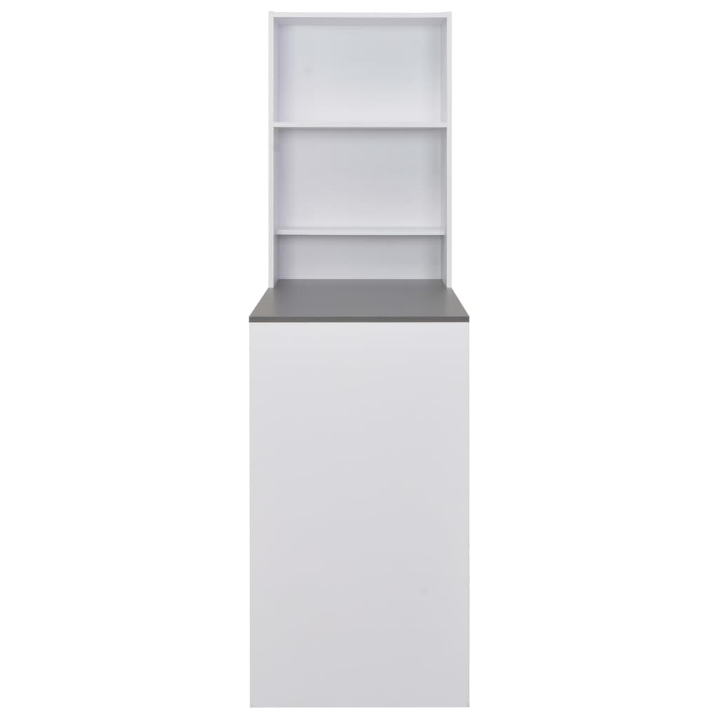 Barbord med skåp vit 115x59x200 cm
