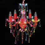 Eloria - Takkrona med kristaller 5 glödlampor flerfärgad