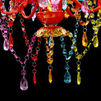 Eloria - Takkrona med kristaller 5 glödlampor flerfärgad