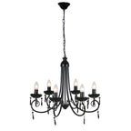 Orelix - Kristallkrona Magdalena 6-arm svart