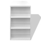 Barbord MDF med vinhyllor högglans vit