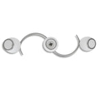 Veluma - Taklampa med glasskärmar med böjd skena för 3 E14 glödlampor