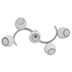 Loriva - Taklampa med glasskärmar med böjd skena