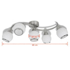 Loriva - Taklampa med glasskärmar med böjd skena