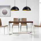 Pralux - Taklampa 2 st höjdjusterbar halvrund svart