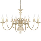 Lumaris - Kristallkrona antikvit metall 8 x E14 socklar