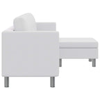 Serinty - Divansoffa 3-sits konstläder vit