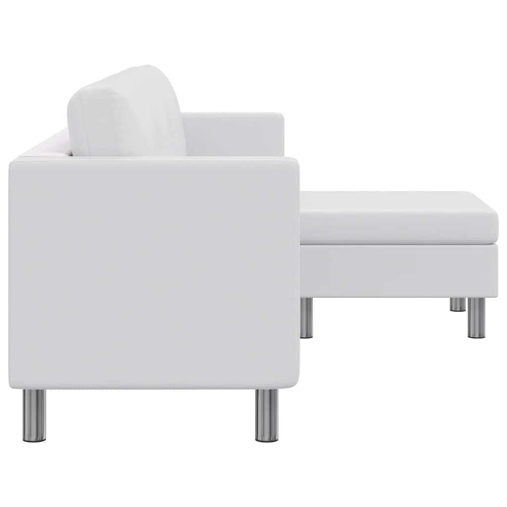 Serinty - Divansoffa 3-sits konstläder vit