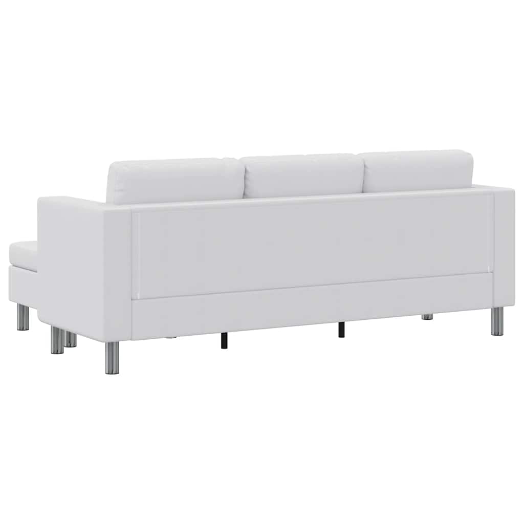 Serinty - Divansoffa 3-sits konstläder vit