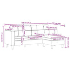 Serinty - Divansoffa 3-sits konstläder vit