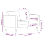 Vantura - Soffa 2-sits tyg ljusgrå