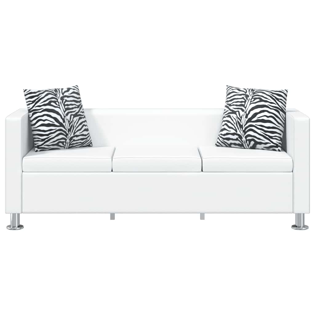 Haven – Soffgrupp konstläder med 3-sits och 2-sits vit