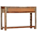 Avlastningsbord med 3 lådor 120x30x75 cm massivt sheshamträ