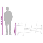 Architech - 3-sitssoffa tyg svart