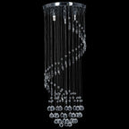 Xeluma - Taklampa med kristallpärlor silver spiral G9