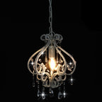 Torena - Taklampa med pärlor vit rund E14