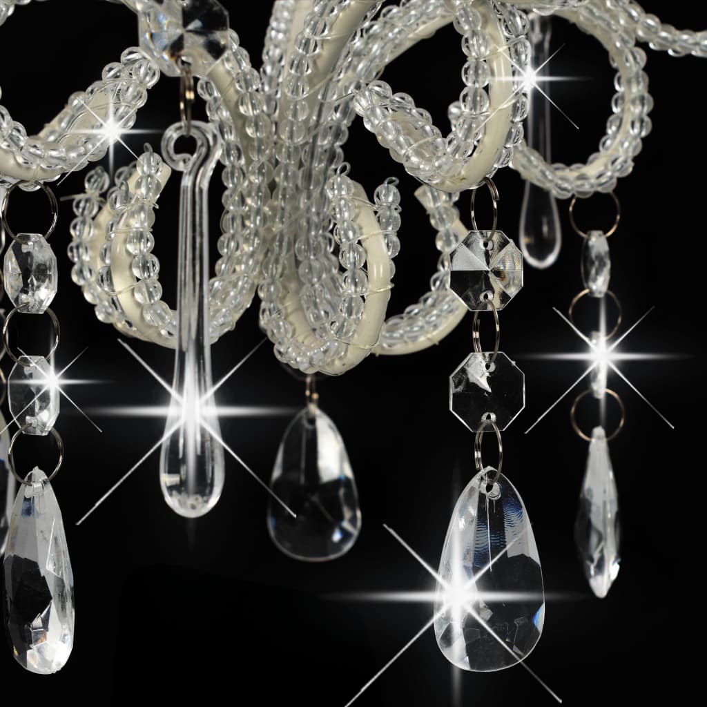 Torena - Taklampa med pärlor vit rund E14