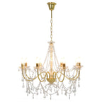 Selumi - Takkrona med pärlor guld 8 x E14-glödlampor
