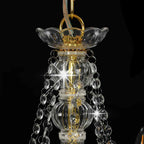 Selumi - Takkrona med pärlor guld 8 x E14-glödlampor