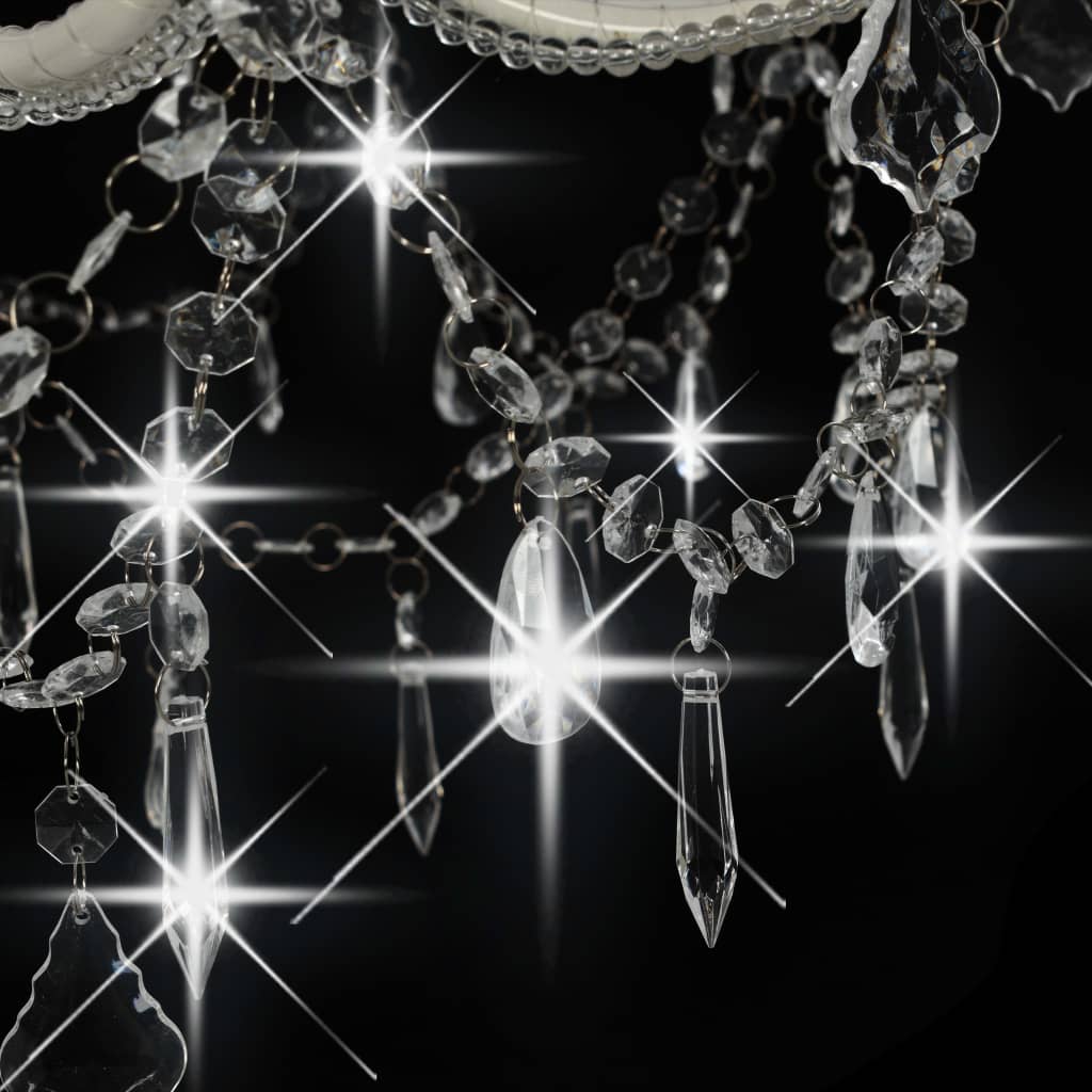 Prilux - Takkrona 2 nivåer vit 15 x E14-glödlampor